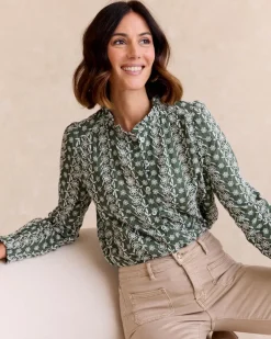 Maternité|Chemisiers Et Chemises-Polin et moi Chemise à volants Aurora Vertforêt