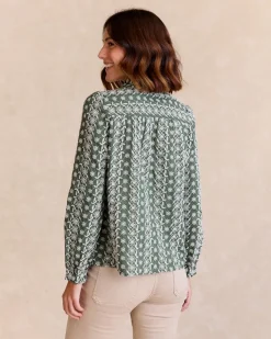 Maternité|Chemisiers Et Chemises-Polin et moi Chemise à volants Aurora Vertforêt