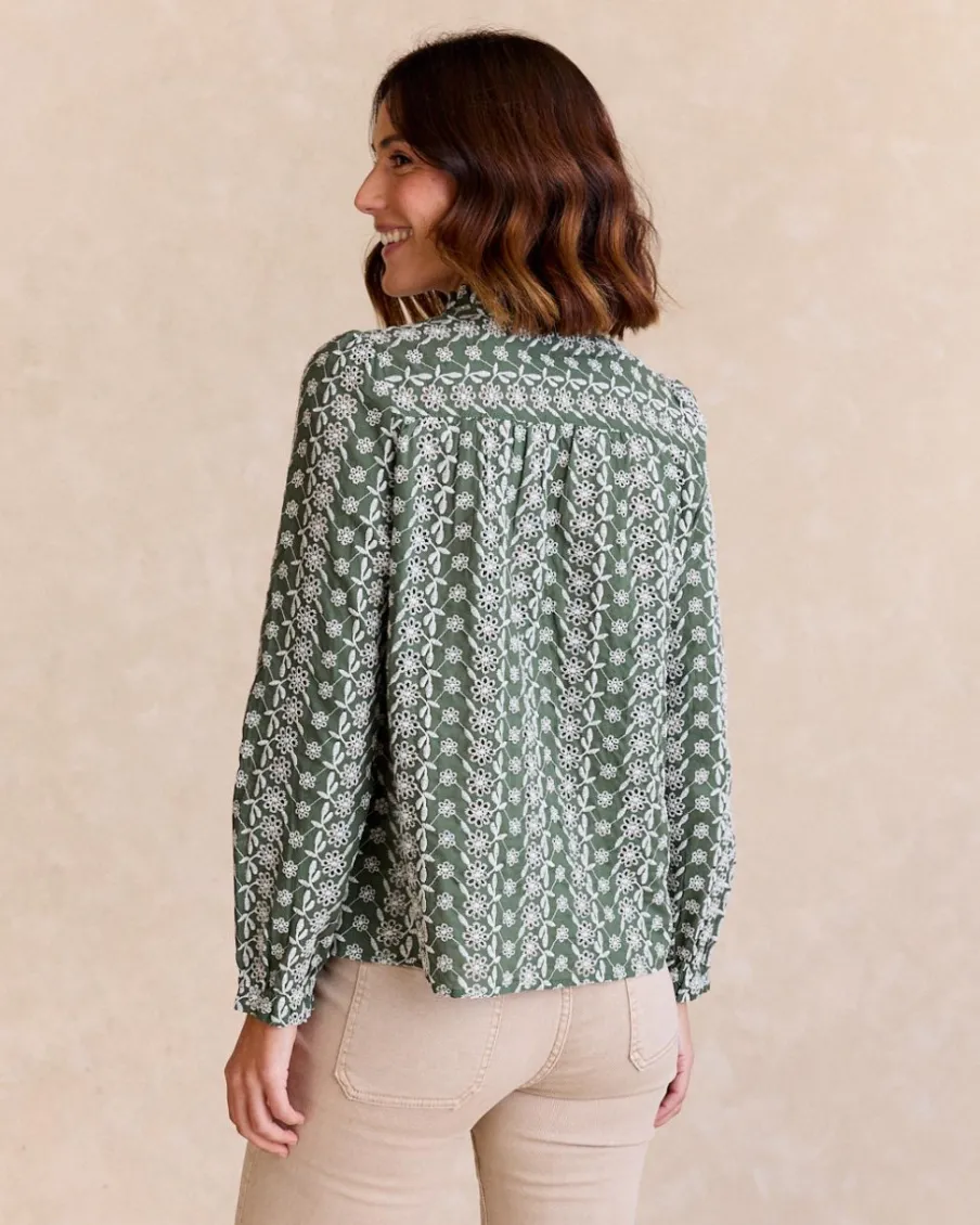Maternité|Chemisiers Et Chemises-Polin et moi Chemise à volants Aurora Vertforêt