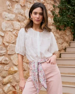 Maternité|Chemisiers Et Chemises-Polin et moi Chemise avec broderie Lua blanc