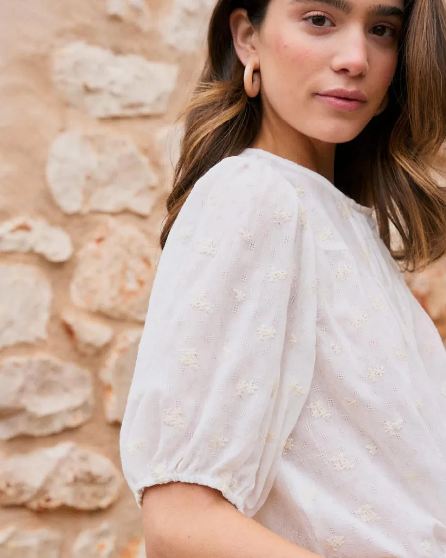 Maternité|Chemisiers Et Chemises-Polin et moi Chemise avec broderie Lua blanc