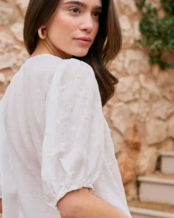 Maternité|Chemisiers Et Chemises-Polin et moi Chemise avec broderie Lua blanc