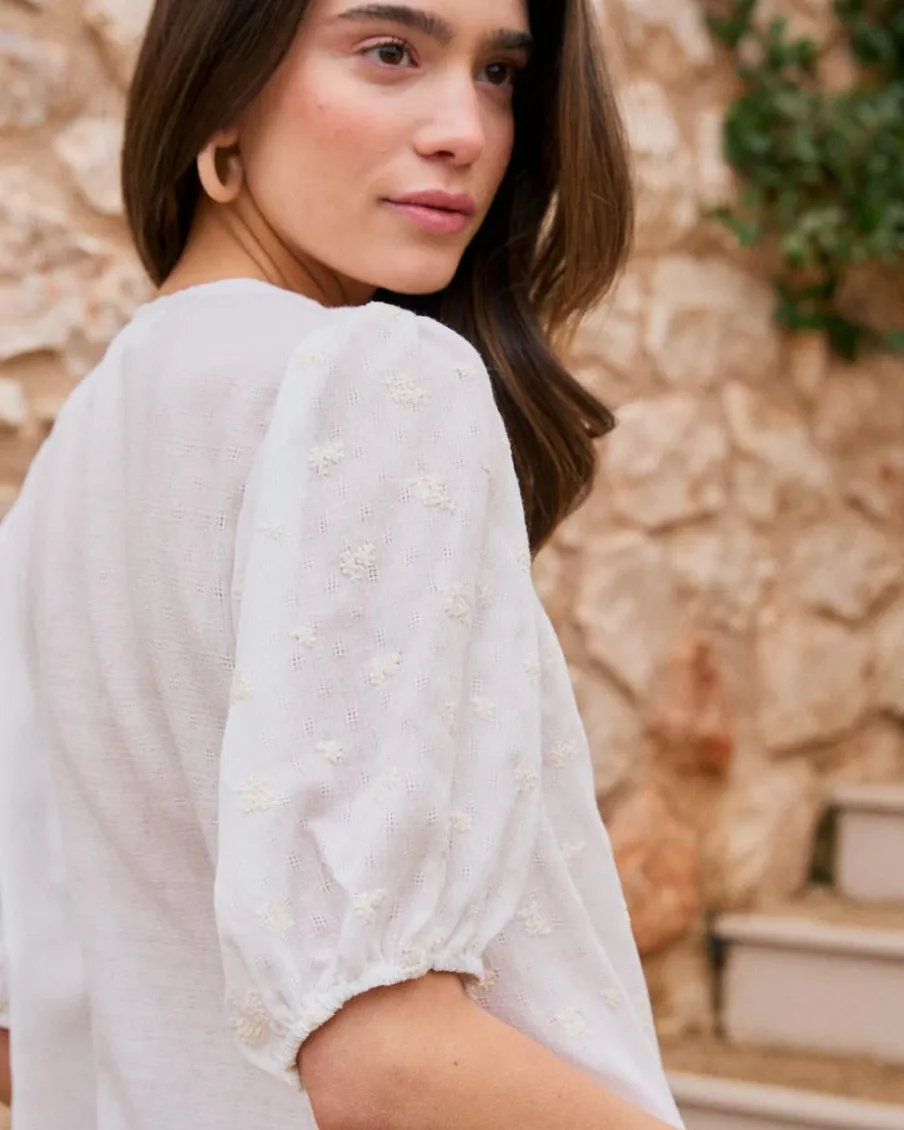 Maternité|Chemisiers Et Chemises-Polin et moi Chemise avec broderie Lua blanc