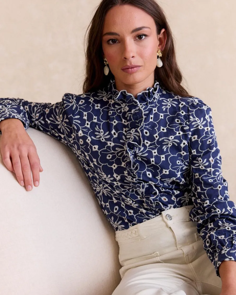 Maternité|Chemisiers Et Chemises-Polin et moi Chemise brodée Guada DENIM