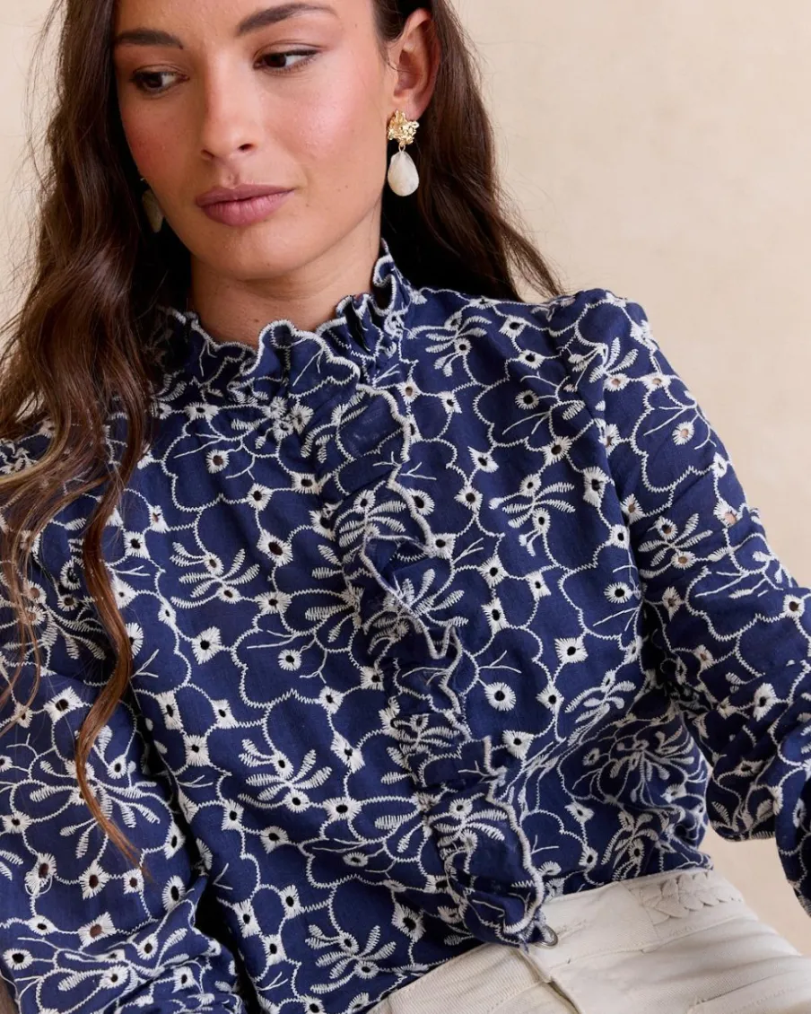 Maternité|Chemisiers Et Chemises-Polin et moi Chemise brodée Guada DENIM