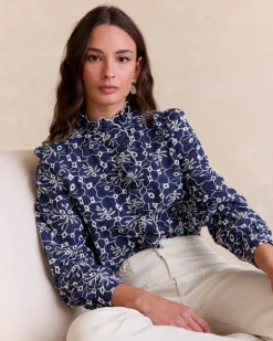 Maternité|Chemisiers Et Chemises-Polin et moi Chemise brodée Guada DENIM