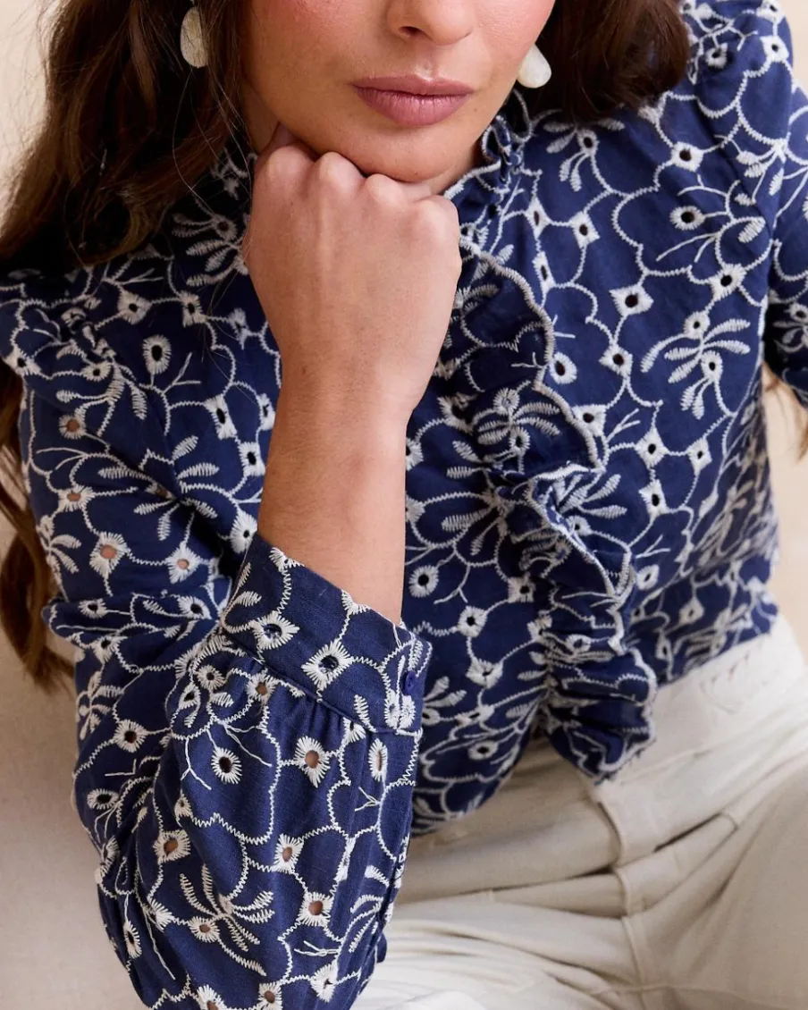 Maternité|Chemisiers Et Chemises-Polin et moi Chemise brodée Guada DENIM