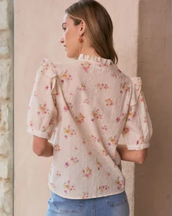 Maternité|Chemisiers Et Chemises-Polin et moi Chemise brodée Nati Cru