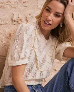 Chemisiers Et Chemises-Polin et moi Chemise Flores Valen Cru