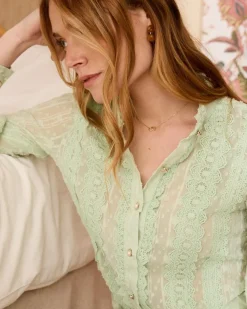 Maternité|Chemisiers Et Chemises-Polin et moi Chemise Plumeti Cali menthe