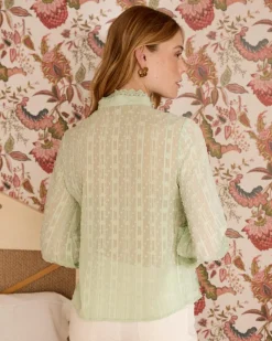 Maternité|Chemisiers Et Chemises-Polin et moi Chemise Plumeti Cali menthe