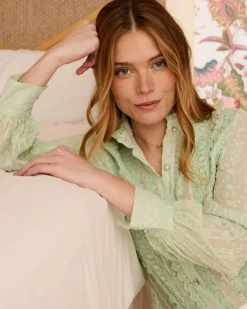 Maternité|Chemisiers Et Chemises-Polin et moi Chemise Plumeti Cali menthe