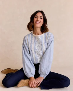 Chemisiers Et Chemises-Polin et moi Chemise rayée Simona Céleste