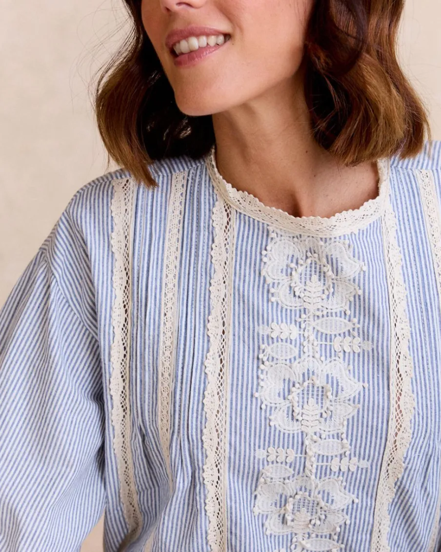 Chemisiers Et Chemises-Polin et moi Chemise rayée Simona Céleste