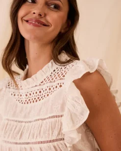 Chemisiers Et Chemises-Polin et moi Chemisier à volants Catrina blanc