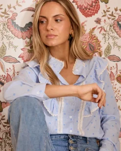 Maternité|Chemisiers Et Chemises-Polin et moi Chemisier brodé Yaritza Céleste