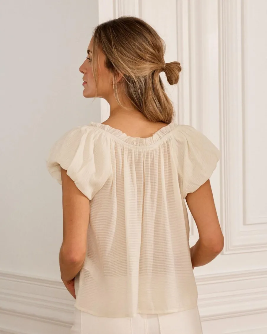 Chemisiers Et Chemises-Polin et moi Chemisier Elara Manga Cru