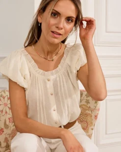 Chemisiers Et Chemises-Polin et moi Chemisier Elara Manga Cru