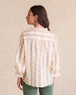 Chemisiers Et Chemises-Polin et moi Claudi Flowers Blouse Cru