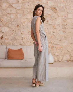 Robes Et Combinaisons-Polin et moi Combinaison rayée Calum Cru