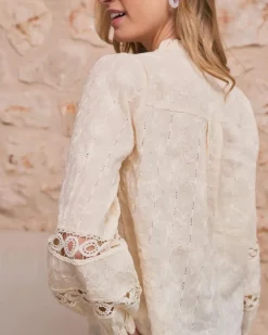 Maternité|Chemisiers Et Chemises-Polin et moi Dafne Blouse brodée Cru