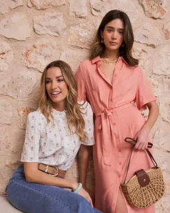 Chemisiers Et Chemises-Polin et moi Daria Chemise à fleurs à manches blanc