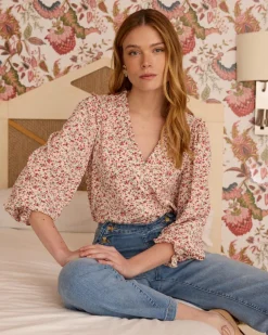 Chemisiers Et Chemises-Polin et moi Efra imprimer Blouse Cru