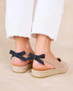 Espadrilles-Polin et moi Espadrille à nœud Iris Taupe