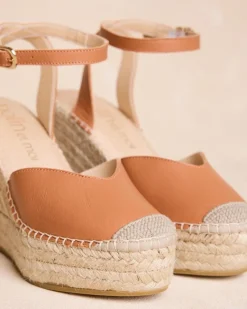 Espadrilles-Polin et moi Espadrille compensée Lavinia Cuir