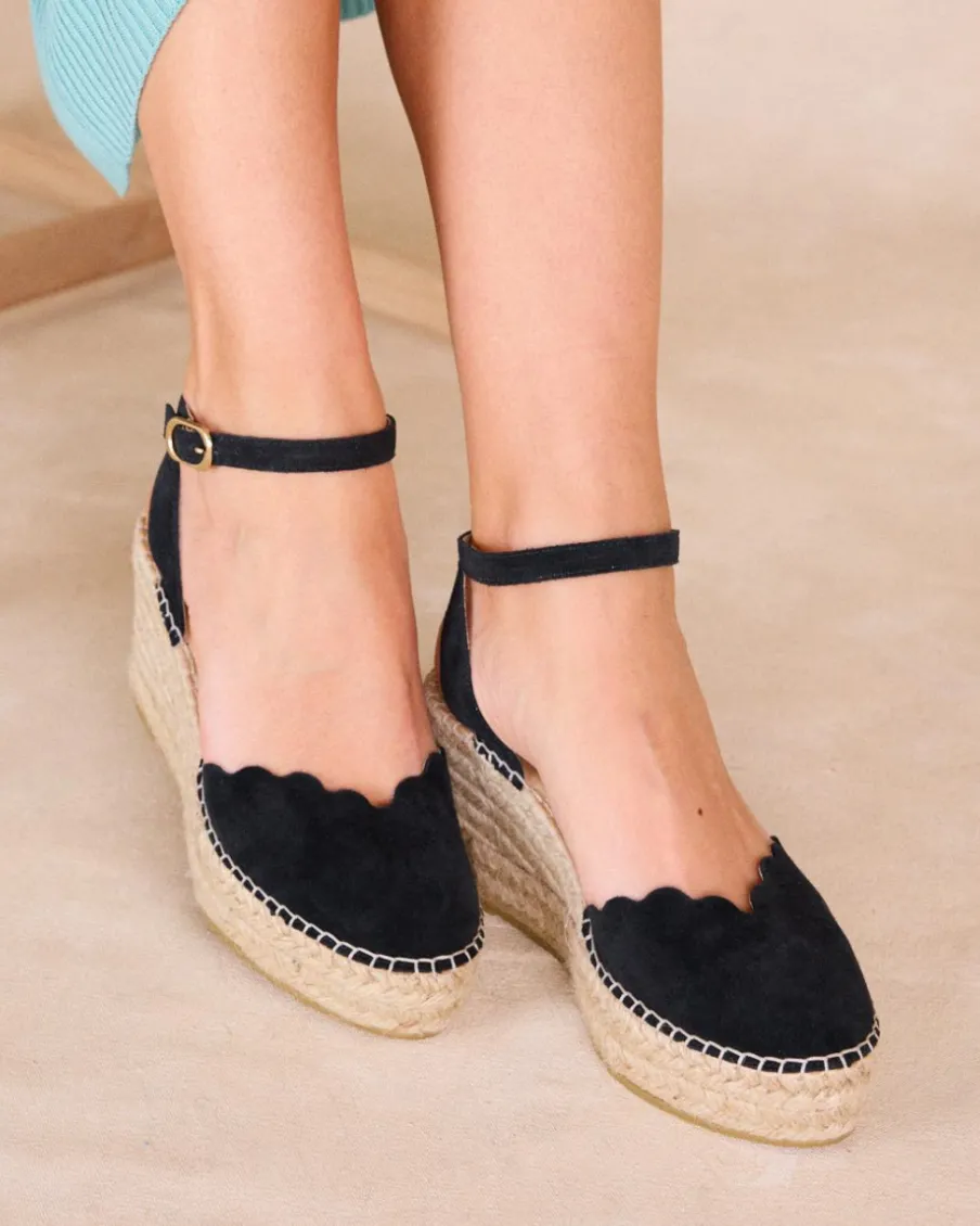 Espadrilles-Polin et moi Espadrille compensée Thea noir