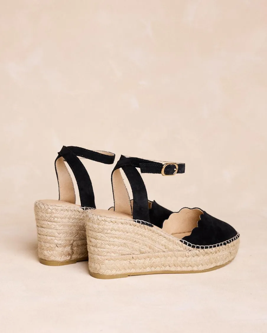 Espadrilles-Polin et moi Espadrille compensée Thea noir