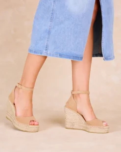 Espadrilles-Polin et moi Espadrille compensée Victoire BEIGE