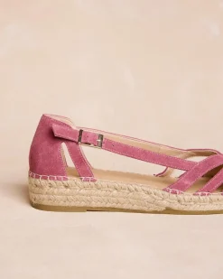 Espadrilles-Polin et moi Espadrille plate Adara Framboise