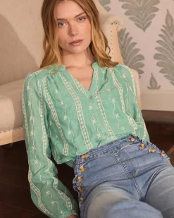 Maternité|Chemisiers Et Chemises-Polin et moi Flores Amara Blouse menthe