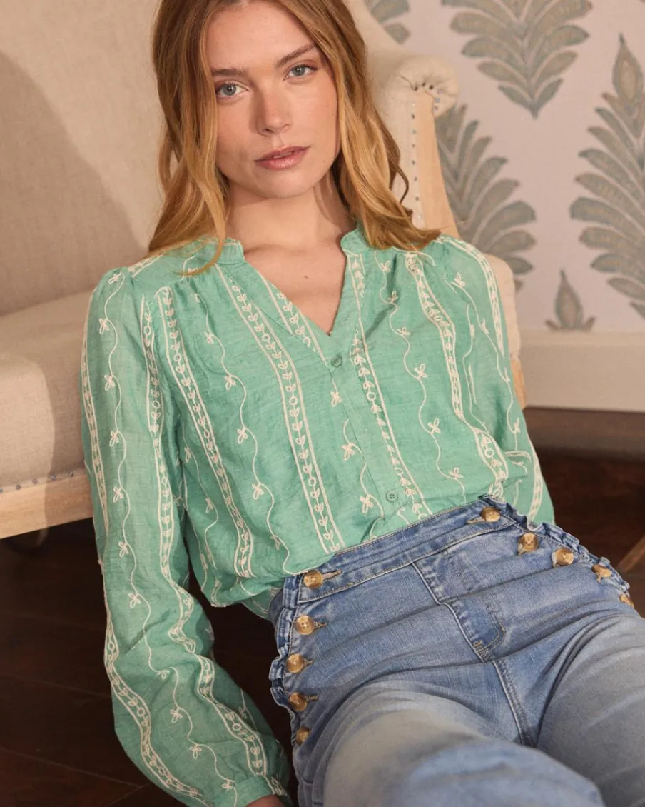 Maternité|Chemisiers Et Chemises-Polin et moi Flores Amara Blouse menthe