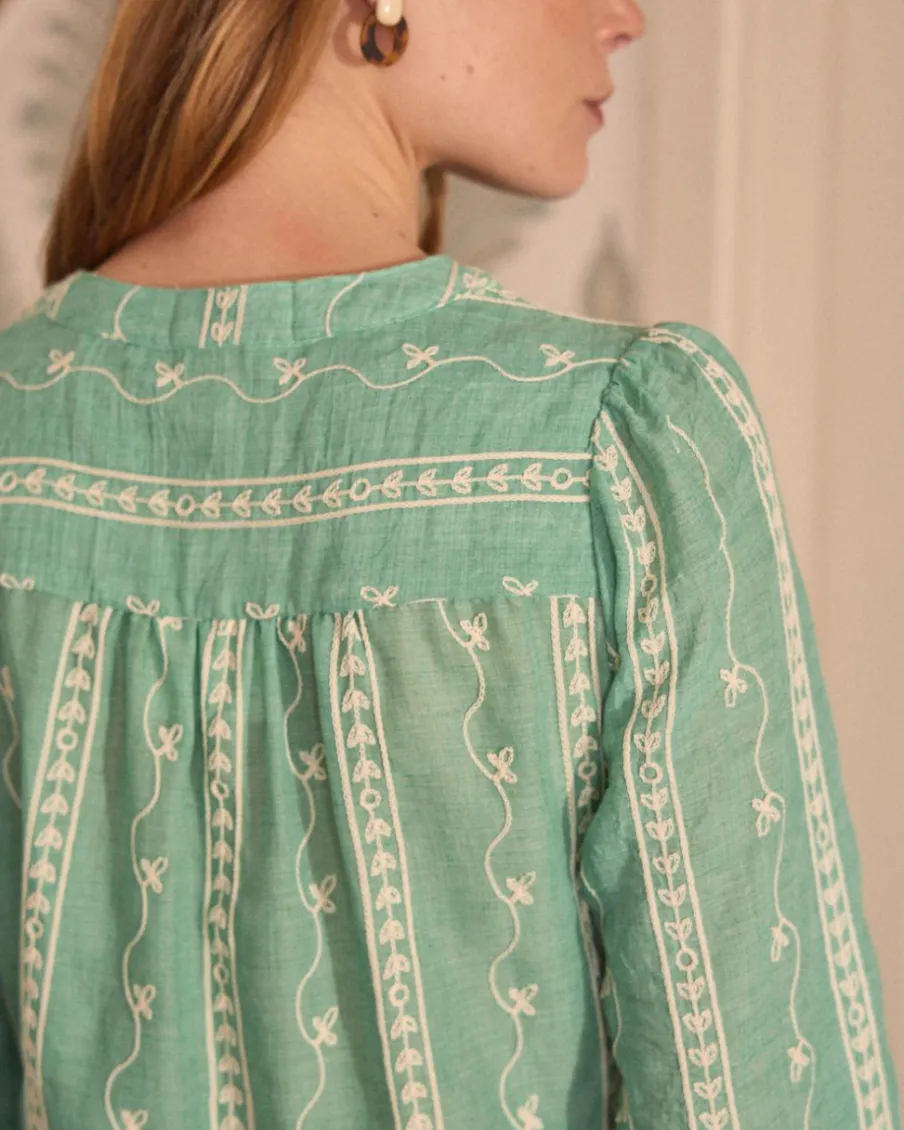 Maternité|Chemisiers Et Chemises-Polin et moi Flores Amara Blouse menthe