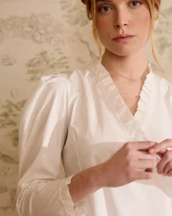 Chemisiers Et Chemises-Polin et moi Genoveva Blouse he BLANC