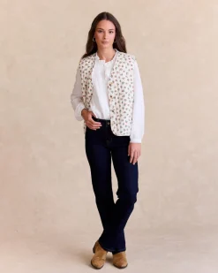 Blazer Et Vestes-Polin et moi Gilet Alina Flowers Cru