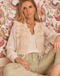 Blazer Et Vestes-Polin et moi Gilet en crochet Sabi Cru