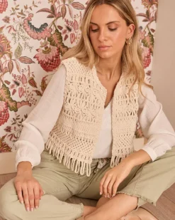 Blazer Et Vestes-Polin et moi Gilet en crochet Sabi Cru