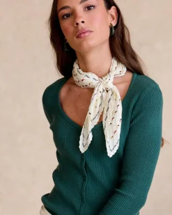 Foulards-Polin et moi Golf Beaune Écharpe Plissée Cru