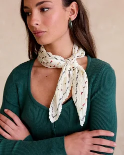 Foulards-Polin et moi Golf Beaune Écharpe Plissée Cru