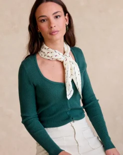 Foulards-Polin et moi Golf Beaune Écharpe Plissée Cru