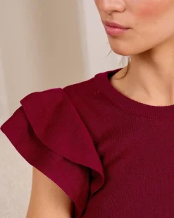 T-shirts Et Hauts-Polin et moi Haut à volants Siena bougainvillée