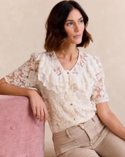 T-shirts Et Hauts-Polin et moi Haut brodé Griselda Cru