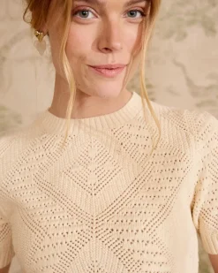 Point|T-shirts Et Hauts-Polin et moi Haut court en maille milanaise Cru