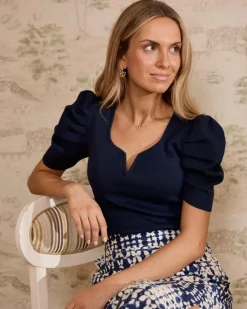 Point|T-shirts Et Hauts-Polin et moi Haut en maille à encolure Inez Marin