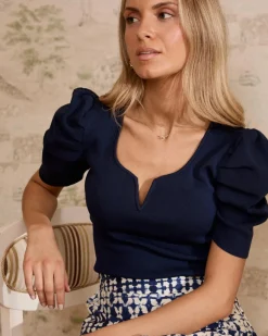 Point|T-shirts Et Hauts-Polin et moi Haut en maille à encolure Inez Marin