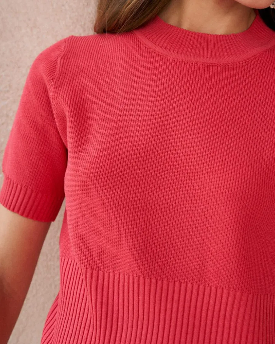 T-shirts Et Hauts-Polin et moi Haut en maille Allegra corail