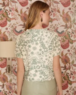 Point|T-shirts Et Hauts-Polin et moi Haut en maille Idalia imprimer Kaki